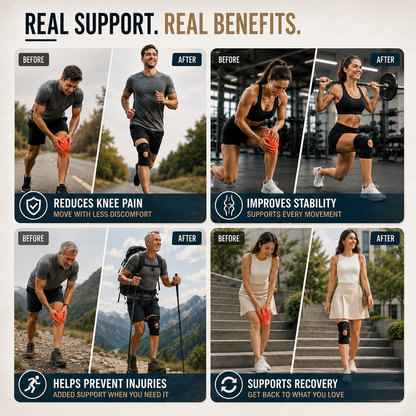 Adjustable Compression Knee Brace with Side Stabilizers for Joint Support & Pain Relief