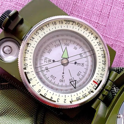 Lensatic Sighting Compass with Folding Design for Hiking & Outdoor Navigation | Portable Pocket Compass