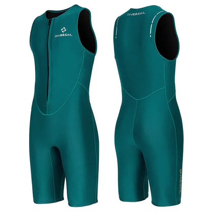 Sleeveless Shorty Wetsuit – 2mm Neoprene for Warm Water Swimming & Surfing