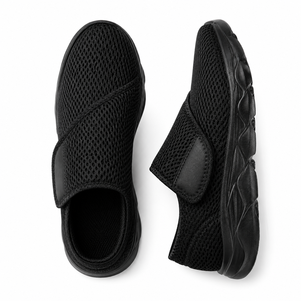 Extra-Wide Adjustable Mesh Slip-On Sneaker for Swollen Feet & Bunions – Cushioned Lightweight Walking Shoe for Men & Women