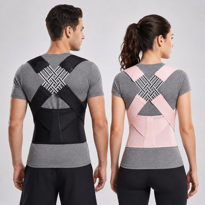 Adjustable Posture Corrector Back Support Brace for Upper and Lower Spine Alignment, Slouch Relief, Shoulder Realignment, Comfortable Wear