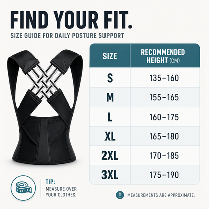 Adjustable Back Brace for Upper Body Alignment & Shoulder Support – Breathable Posture Corrector for Men & Women