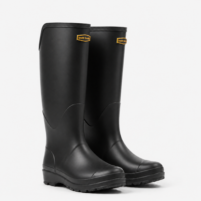 Knee-High Waterproof Rain Boots for Women & Men – Slip-On Rubber Boots with Non-Slip Sole for Muddy Terrain, Gardening & Outdoor Activities