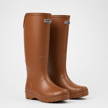 Knee-High Waterproof Rain Boots for Women & Men – Slip-On Rubber Boots with Non-Slip Sole for Muddy Terrain, Gardening & Outdoor Activities