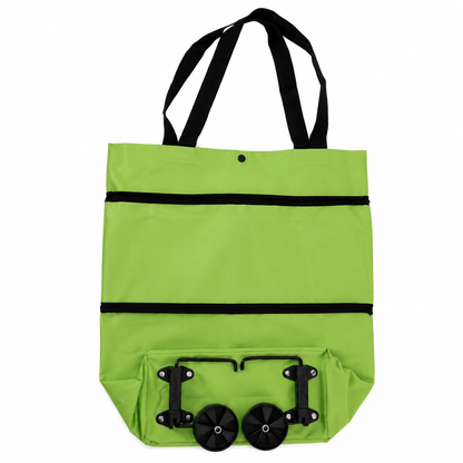 Collapsible Rolling Shopping Cart with Backpack Straps for Groceries & Errands