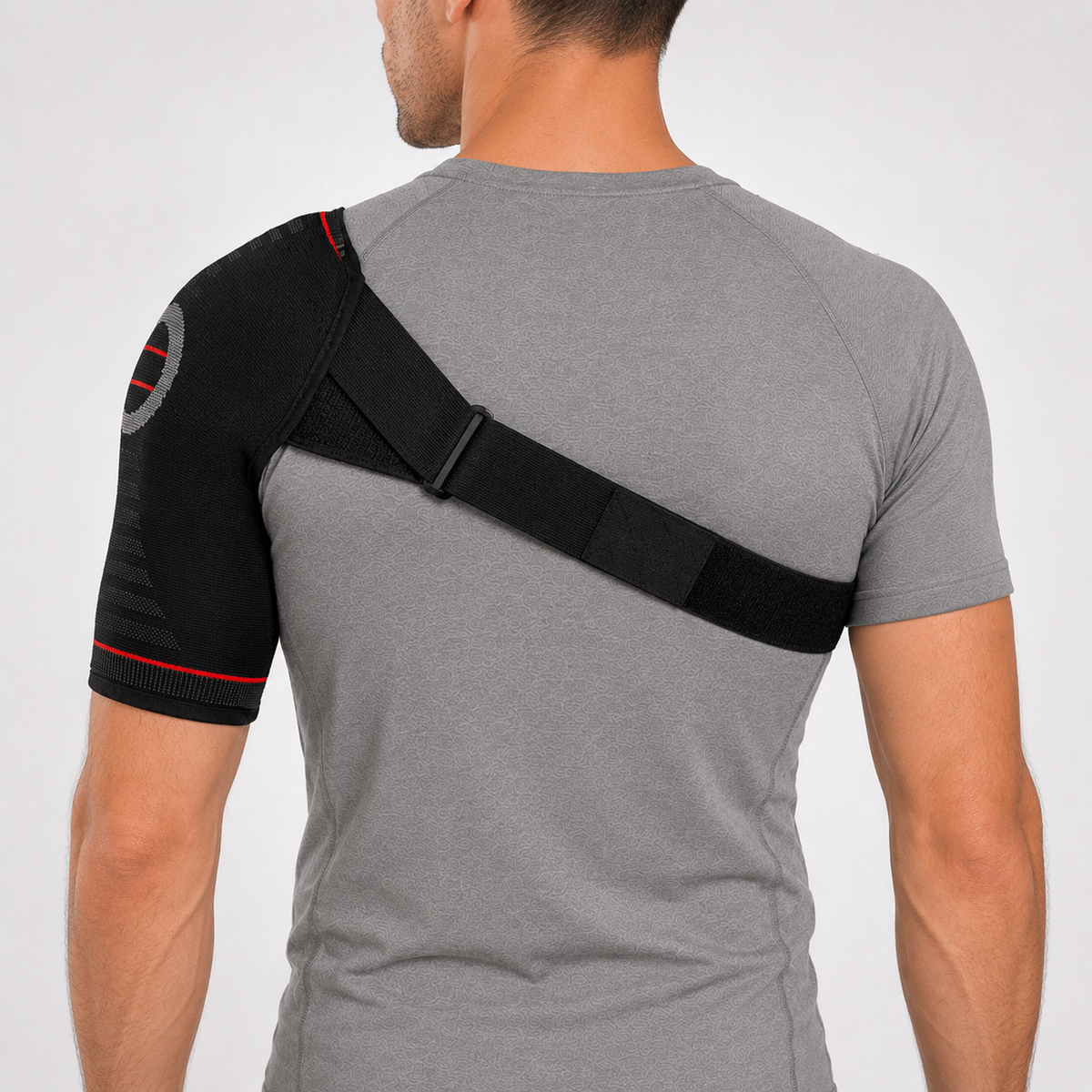 Rotator Cuff Brace with Adjustable Compression Straps for Shoulder Pain Relief & Joint Stability