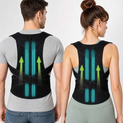 Adjustable Posture Corrector Brace for Upper & Lower Spinal Support – Breathable Harness Design for Men & Women