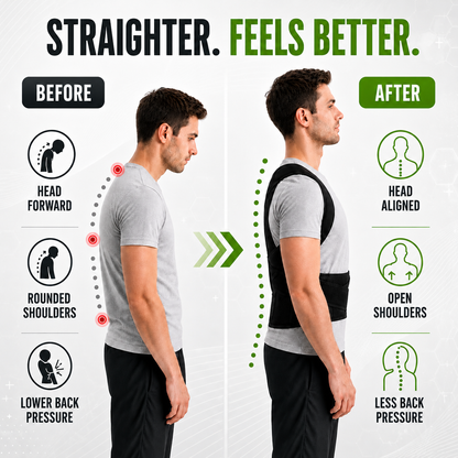Adjustable Posture Corrector Brace for Upper & Lower Spinal Support – Breathable Harness Design for Men & Women