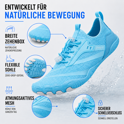 Barefoot Athletic Sneakers – Flexible Sole, Quick-Dry Mesh, Non-Slip Grip for Running & Water Sports