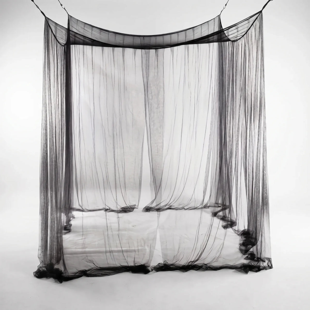 Spacious Hanging Bed Canopy Net | Tall Box-Style Insect Barrier for Double Beds & Camping | 87×79×79 in Interior | White or Black Mesh