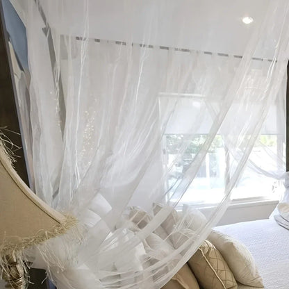 Spacious Hanging Bed Canopy Net | Tall Box-Style Insect Barrier for Double Beds & Camping | 87×79×79 in Interior | White or Black Mesh