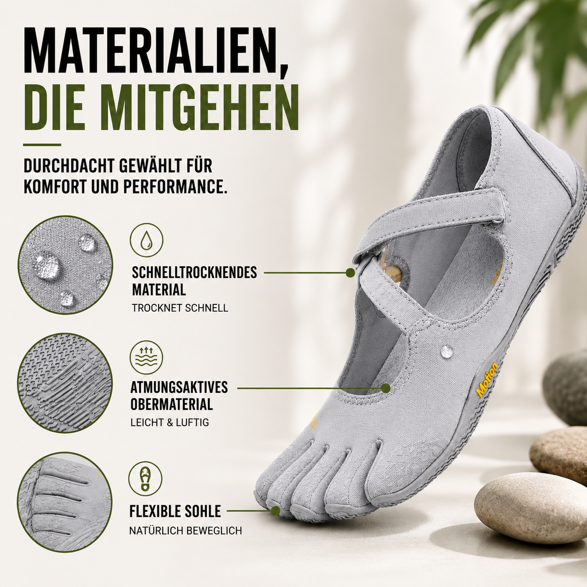 Five-Toe Barefoot Shoes for Women – Flexible Minimal Sole Water-Ready Slip-On for Yoga Gym Hiking Beach Everyday