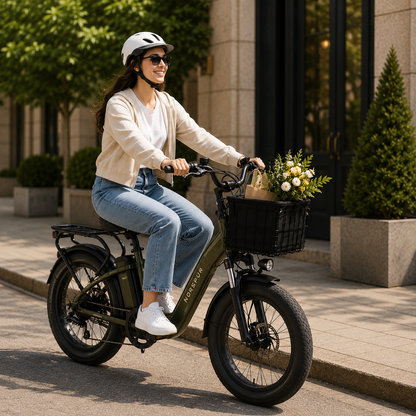 Collapsible Wire Bicycle Cargo Carrier with Waterproof Liner – Front or Rear Mount for Errands, Groceries & Pets
