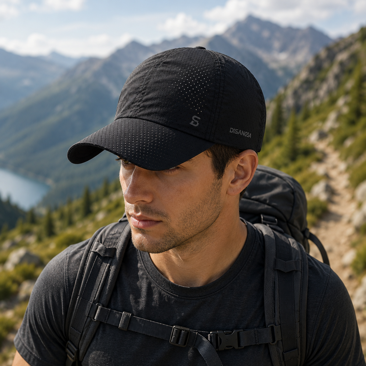 Mesh Ventilated Sports Cap with Quick-Dry Fabric for Running, Hiking & Outdoor Activities