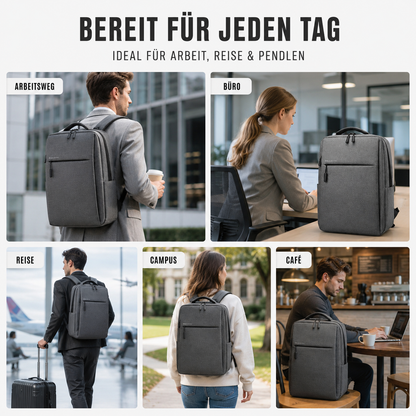 Water-Resistant Commuter Backpack with Padded Laptop Compartment for Work & Travel