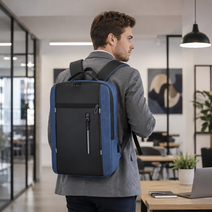 Waterproof Laptop Backpack with USB Charging Port – Padded Compartment for 15.6 Inch Notebook – Commuter Daypack for Work School Travel