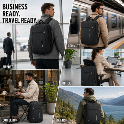 Waterproof Laptop Backpack with USB Charging Port – Padded Compartment for 15.6 Inch Notebook – Commuter Daypack for Work School Travel