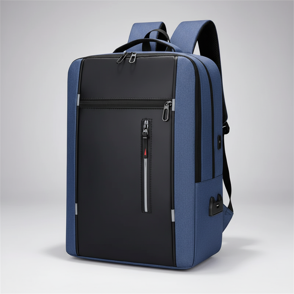 Waterproof Laptop Backpack with USB Charging Port – Padded Compartment for 15.6 Inch Notebook – Commuter Daypack for Work School Travel