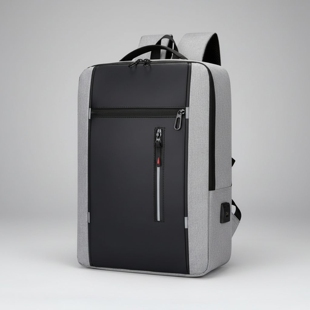 Waterproof Laptop Backpack with USB Charging Port – Padded Compartment for 15.6 Inch Notebook – Commuter Daypack for Work School Travel