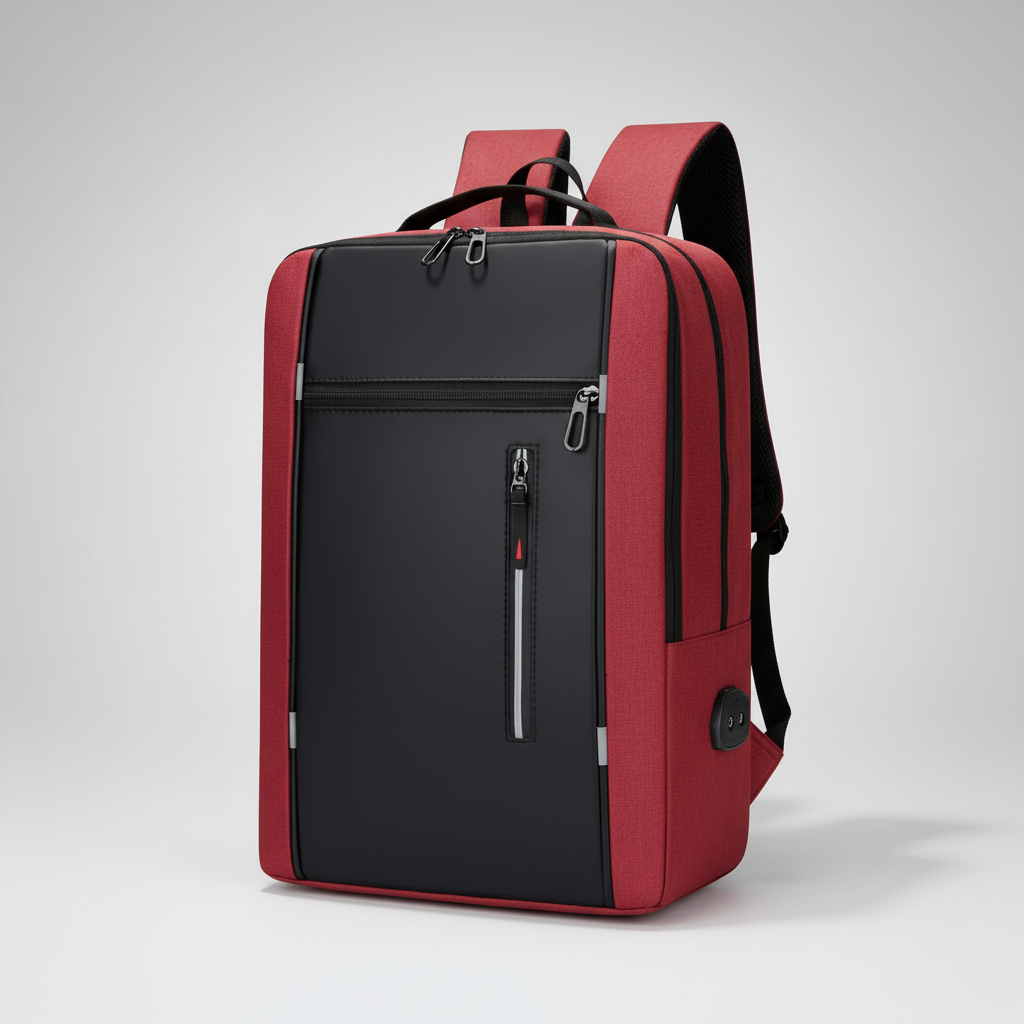 Waterproof Laptop Backpack with USB Charging Port – Padded Compartment for 15.6 Inch Notebook – Commuter Daypack for Work School Travel