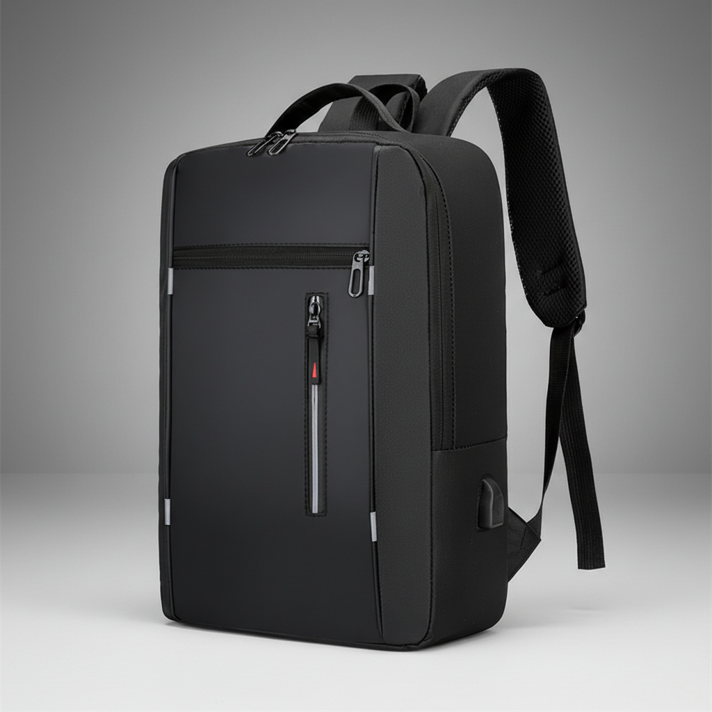 Waterproof Laptop Backpack with USB Charging Port – Padded Compartment for 15.6 Inch Notebook – Commuter Daypack for Work School Travel