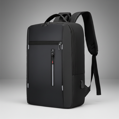 Waterproof Laptop Backpack with USB Charging Port – Padded Compartment for 15.6 Inch Notebook – Commuter Daypack for Work School Travel