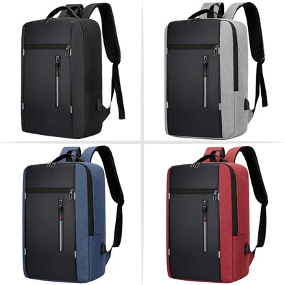 Waterproof Laptop Backpack with USB Charging Port – Padded Compartment for 15.6 Inch Notebook – Commuter Daypack for Work School Travel