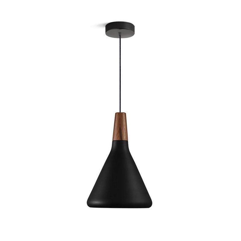 Hanging Drop Ceiling Fixture Wood Metal Shade Adjustable Cord 7-15 inch Diameter for Kitchen Island Dining Room E26 Socket Modern Farmhouse