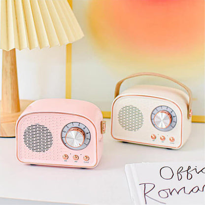 Ortekor NostalgiaWave | Retro Bluetooth Speaker with Vintage Radio Design & Immersive Sound | Portable Music Companion for Timeless Style