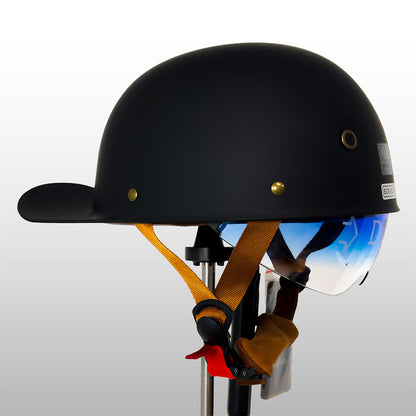 Half Helmet, Lightweight Motorcycle Helmet with ABS Shell, DOT and ECE Certified Open Face Helmet with Visor