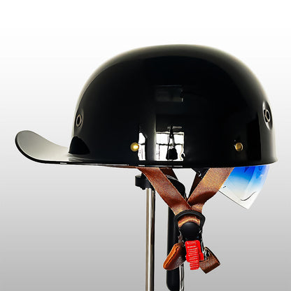 Half Helmet, Lightweight Motorcycle Helmet with ABS Shell, DOT and ECE Certified Open Face Helmet with Visor