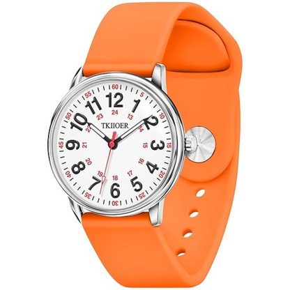 Ortekor Nurses Watch with Luminous Dial & Second Hand | Waterproof Design for Accurate Timekeeping