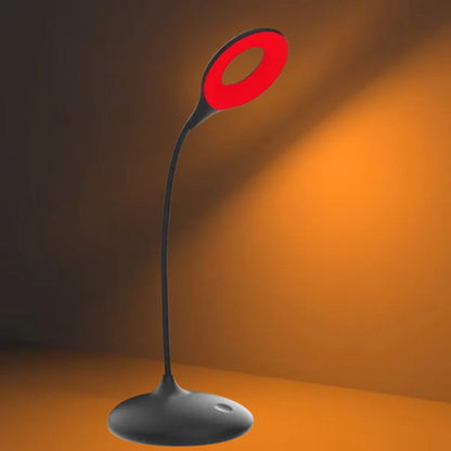 Rechargeable Amber Reading Light with Flexible Gooseneck | Blue-Free LED Desk & Bedside Lamp for Sleep Support | 3 Brightness Settings