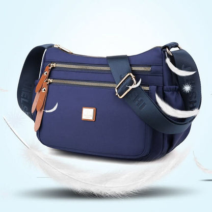 Nylon Shoulder Bag | Compact Design with Multiple Pockets for Women’s Everyday Convenience