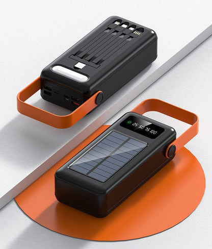 EcoCharge | Solar Power Bank with High Capacity & LCD Display | Portable Charger for Eco-Friendly On-the-Go Charging
