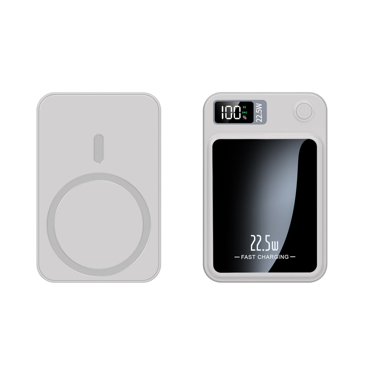 20000mAh High-Speed Wireless Battery Pack with Digital Display & Qi Charging for iPhone Android Tablets