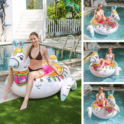 Ortekor Llama Inflatable Swimming Pool with Comfortable Seating | Durable PVC Design for Relaxation
