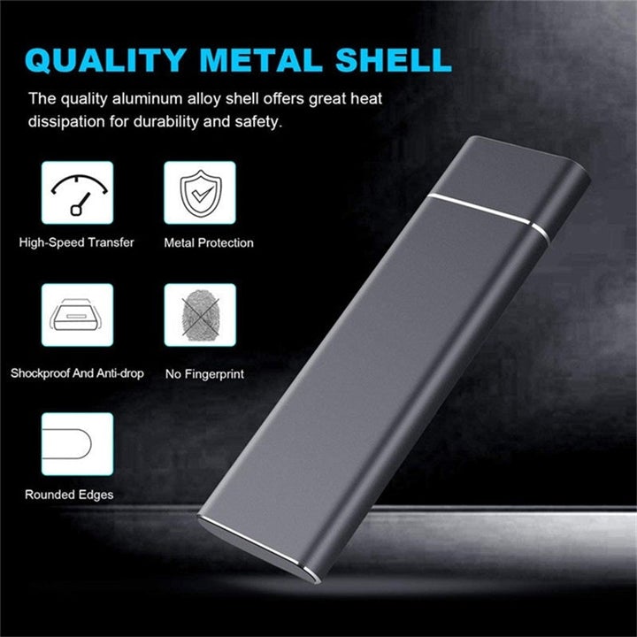High-Speed Portable External SSD Drive with Aluminum Housing for Mac & PC | Data Backup Storage for Photos, Videos & Creative Projects