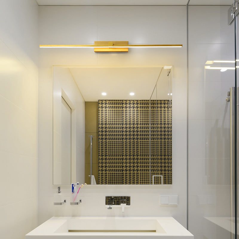 Hexagonal LED Vanity Light for Bathroom Mirror – Modern Linear Wall Mount Fixture in Gold, Black or White