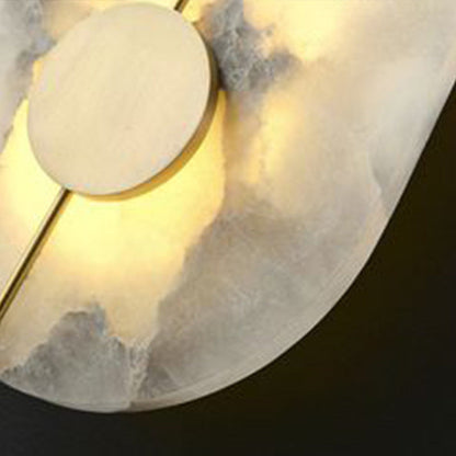Marble Sconce Light 17 in LED Fixture Bedroom Hallway Reading Nook Vertical Modern Ambient Lighting for Quiet Spaces