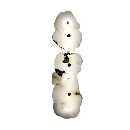 Stone Sconce Light LED Warm Glow for Stairs Entryway Vertical Mount Accent Fixture 5-Inch Contemporary Wall Lighting for Narrow Spaces