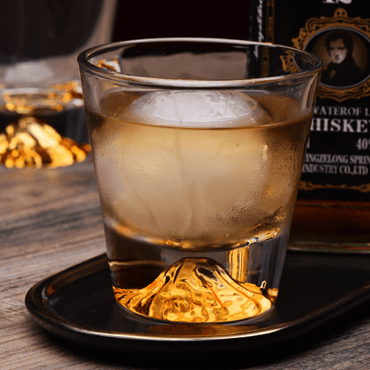 Cut Crystal Rocks Glass for Bourbon & Scotch – Japanese-Inspired Tumbler with Wood Gift Box for Home Bar & Entertaining