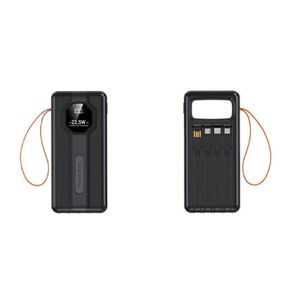 Portable Charger | Power Bank with Integrated Cables & Fast Charging | Compact Design for On-the-Go Convenience