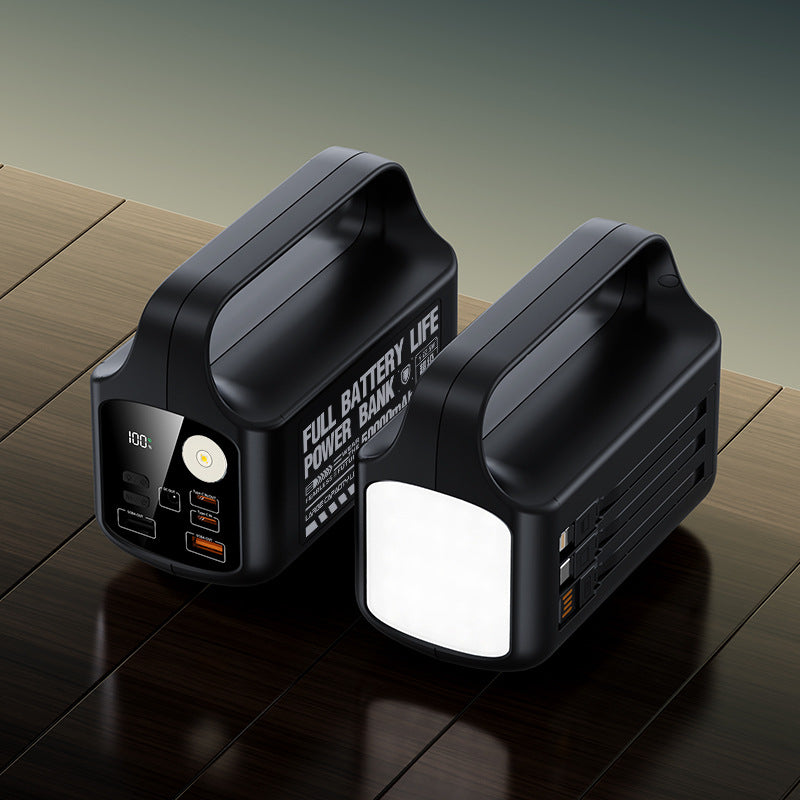 Portable Power Bank with LED Lamp & Fast Charging | High Capacity for On-the-Go Convenience