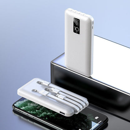 Best Power Bank | 19000mAh Portable Charger with Integrated Cables | Best Portable Power Bank for iPhone, Samsung & Android