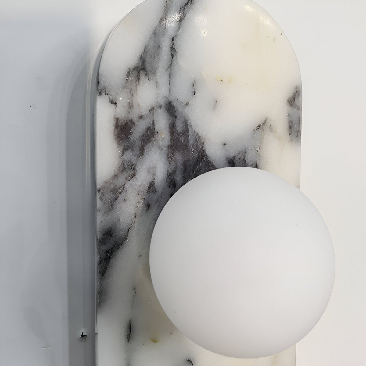 Sculptural Stone & Glass Sconce Light with Warm LED Glow for Hallway Living Room Bedroom Entryway Interior Accent Lighting Modern Minimalist