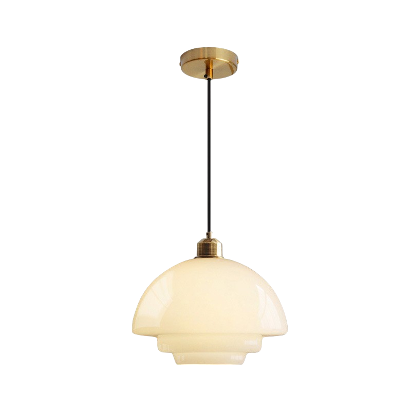 Frosted Glass Globe Ceiling Fixture E27 Socket for Kitchen Island Dining Table Hallway Entry Bedroom | White Mid-Century Drop Light for Livi