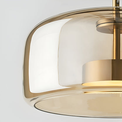 Glass Hanging Ceiling Fixture with Adjustable Cord for Dining Tables & Kitchen Islands | Color-Tunable LED Modern Farmhouse Style