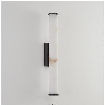 Vertical Stone & Metal Sconce with Soft LED Glow for Bedrooms, Hallways, and Living Rooms – Uplight Design to 31 Inches