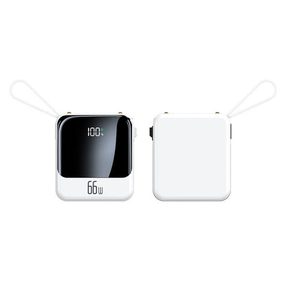 Portable Charger with Built in Cables, Portable Power Bank with LCD Display, 10000 to 30000mAh Battery Pack for Travel
